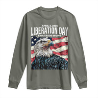 Liberation Day April 2 2025 Long Sleeve Shirt Fair Trade Patriotic American Eagle USA Flag
