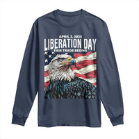 Liberation Day April 2 2025 Long Sleeve Shirt Fair Trade Patriotic American Eagle USA Flag