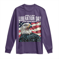 Liberation Day April 2 2025 Long Sleeve Shirt Fair Trade Patriotic American Eagle USA Flag