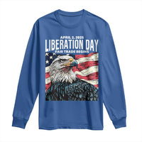 Liberation Day April 2 2025 Long Sleeve Shirt Fair Trade Patriotic American Eagle USA Flag
