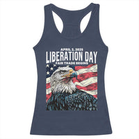 Liberation Day April 2 2025 Racerback Tank Top Fair Trade Patriotic American Eagle USA Flag
