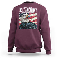 Liberation Day April 2 2025 Sweatshirt Fair Trade Patriotic American Eagle USA Flag