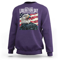 Liberation Day April 2 2025 Sweatshirt Fair Trade Patriotic American Eagle USA Flag