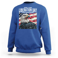 Liberation Day April 2 2025 Sweatshirt Fair Trade Patriotic American Eagle USA Flag