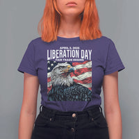 Liberation Day April 2 2025 T Shirt For Women Fair Trade Patriotic American Eagle USA Flag