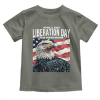 Liberation Day April 2 2025 Toddler T Shirt Fair Trade Patriotic American Eagle USA Flag