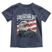 Liberation Day April 2 2025 Toddler T Shirt Fair Trade Patriotic American Eagle USA Flag