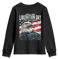Liberation Day April 2 2025 Youth Sweatshirt Fair Trade Patriotic American Eagle USA Flag
