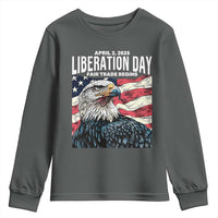Liberation Day April 2 2025 Youth Sweatshirt Fair Trade Patriotic American Eagle USA Flag