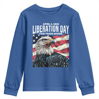 Liberation Day April 2 2025 Youth Sweatshirt Fair Trade Patriotic American Eagle USA Flag