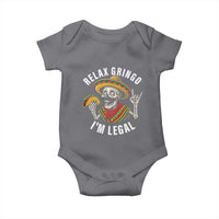 Cinco De Mayo Skeleton Baby Onesie Relax Gringo I'm Legal Poncho