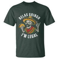 Cinco De Mayo Skeleton T Shirt Relax Gringo I'm Legal Poncho