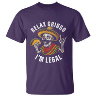 Cinco De Mayo Skeleton T Shirt Relax Gringo I'm Legal Poncho