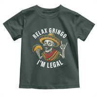 Cinco De Mayo Skeleton Toddler T Shirt Relax Gringo I'm Legal Poncho
