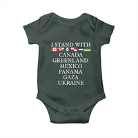 I Stand With Canada Greenland Mexico Panama Gaza Ukraine Baby Onesie
