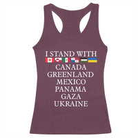 I Stand With Canada Greenland Mexico Panama Gaza Ukraine Racerback Tank Top