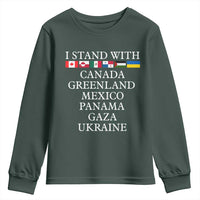 I Stand With Canada Greenland Mexico Panama Gaza Ukraine Youth Sweatshirt