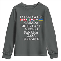 I Stand With Canada Greenland Mexico Panama Gaza Ukraine Youth Sweatshirt