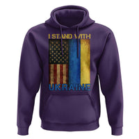 I Stand With Ukraine Hoodie Ukrainian American Flag