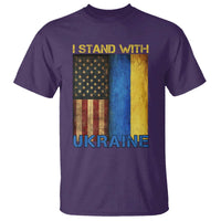 I Stand With Ukraine T Shirt Ukrainian American Flag
