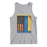I Stand With Ukraine Tank Top Ukrainian American Flag