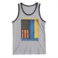 I Stand With Ukraine Tank Top Ukrainian American Flag