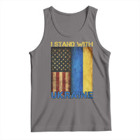 I Stand With Ukraine Tank Top Ukrainian American Flag