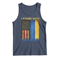I Stand With Ukraine Tank Top Ukrainian American Flag