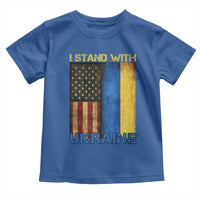 I Stand With Ukraine Toddler T Shirt Ukrainian American Flag