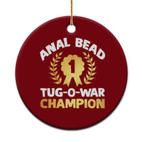 Anal Bead Tug O War Champion Funny Offensive Ceramic Ornament Inappropriate Adult Humor Gold - Wonder Print Shop