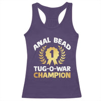 Anal Bead Tug O War Champion Funny Offensive Racerback Tank Top Inappropriate Adult Humor Gold - Wonder Print Shop