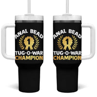 Anal Bead Tug O War Champion Funny Offensive Tumbler With Handle Inappropriate Adult Humor Gold - Wonder Print Shop