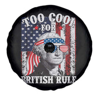 Funny Too Cool For British Rule Spare Tire Cover George Washington US American Flag 4th of July
