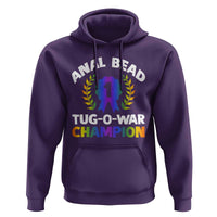 Anal Bead Tug O War Champion Funny Offensive Hoodie Inappropriate Adult Humor Rainbow - Wonder Print Shop