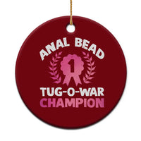 Anal Bead Tug O War Champion Funny Offensive Ceramic Ornament Inappropriate Adult Humor Pink - Wonder Print Shop