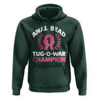 Anal Bead Tug O War Champion Funny Offensive Hoodie Inappropriate Adult Humor Pink - Wonder Print Shop