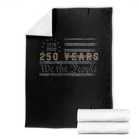 250 Years of Freedom American Flag Vintage Throw Blanket 1776-2026 We The People Patriotic Heritage