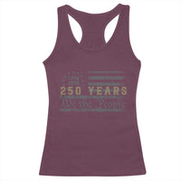 250 Years of Freedom American Flag Vintage Racerback Tank Top 1776-2026 We The People Patriotic Heritage
