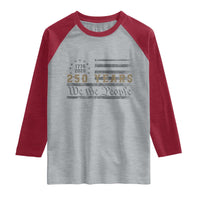 250 Years of Freedom American Flag Vintage Raglan Shirt 1776-2026 We The People Patriotic Heritage