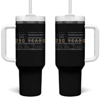 250 Years of Freedom American Flag Vintage Tumbler With Handle 1776-2026 We The People Patriotic Heritage
