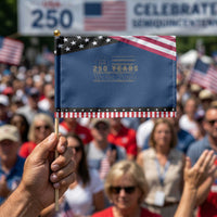 250 Years of Freedom American Flag Vintage Patriotic Handheld Flag 1776-2026 We The People Patriotic Heritage