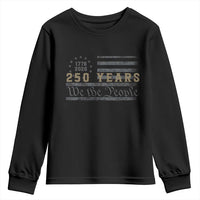 250 Years of Freedom American Flag Vintage Youth Sweatshirt 1776-2026 We The People Patriotic Heritage