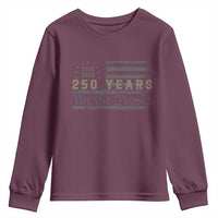 250 Years of Freedom American Flag Vintage Youth Sweatshirt 1776-2026 We The People Patriotic Heritage
