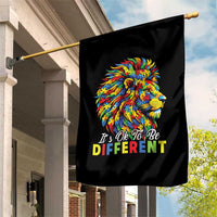 Colorful Autism Acceptance Lion Garden Flag It Is Ok To Be Different Courageous Neurodiversity Support