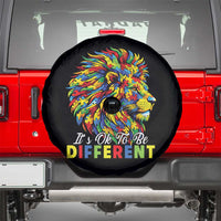 Colorful Autism Acceptance Lion Spare Tire Cover It Is Ok To Be Different Courageous Neurodiversity Support