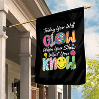 Motivational Test Day Glow Garden Flag Today You Will Glow When You Show What You Know
