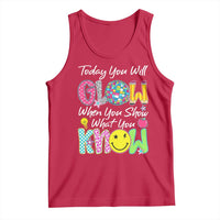 Motivational Test Day Glow Tank Top Today You Will Glow When You Show What You Know