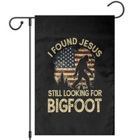 I Found Jesus Still Looking for Bigfoot Patriotic Garden Flag American Flag Christian Religious Sasquatch Vintage