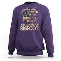 I Found Jesus Still Looking for Bigfoot Patriotic Sweatshirt American Flag Christian Religious Sasquatch Vintage