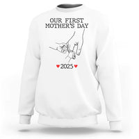 New Mom of Twins Est. 2025 Sweatshirt First Mother’s Day Matching Gift Light